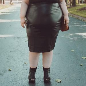 Universal Standard Sillaro Vegan Leather Pencil Skirt